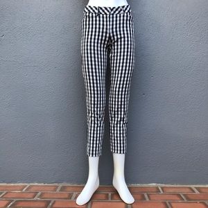Express Cropped Pant Black/White Gingham Size 00R